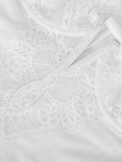 Shapewear Lace Deep V-Neck Sculpting Mid-Thigh Bodysuit