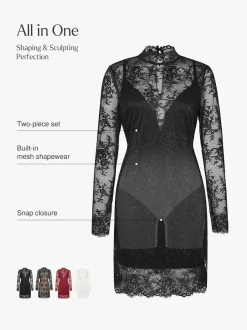 Shapewear Lace Fantasy Mini & Maxi Sculpting Dress Set