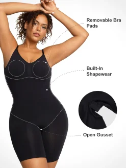 Shapewear Low Back Tummy Control Mid-Thigh Bodysuit
