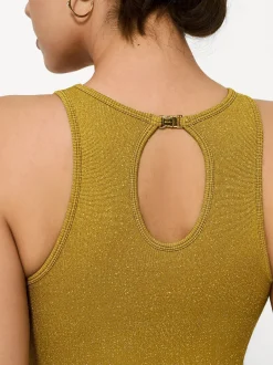 Shapewear Metallic Seamless Tummy-Control Bodysuit