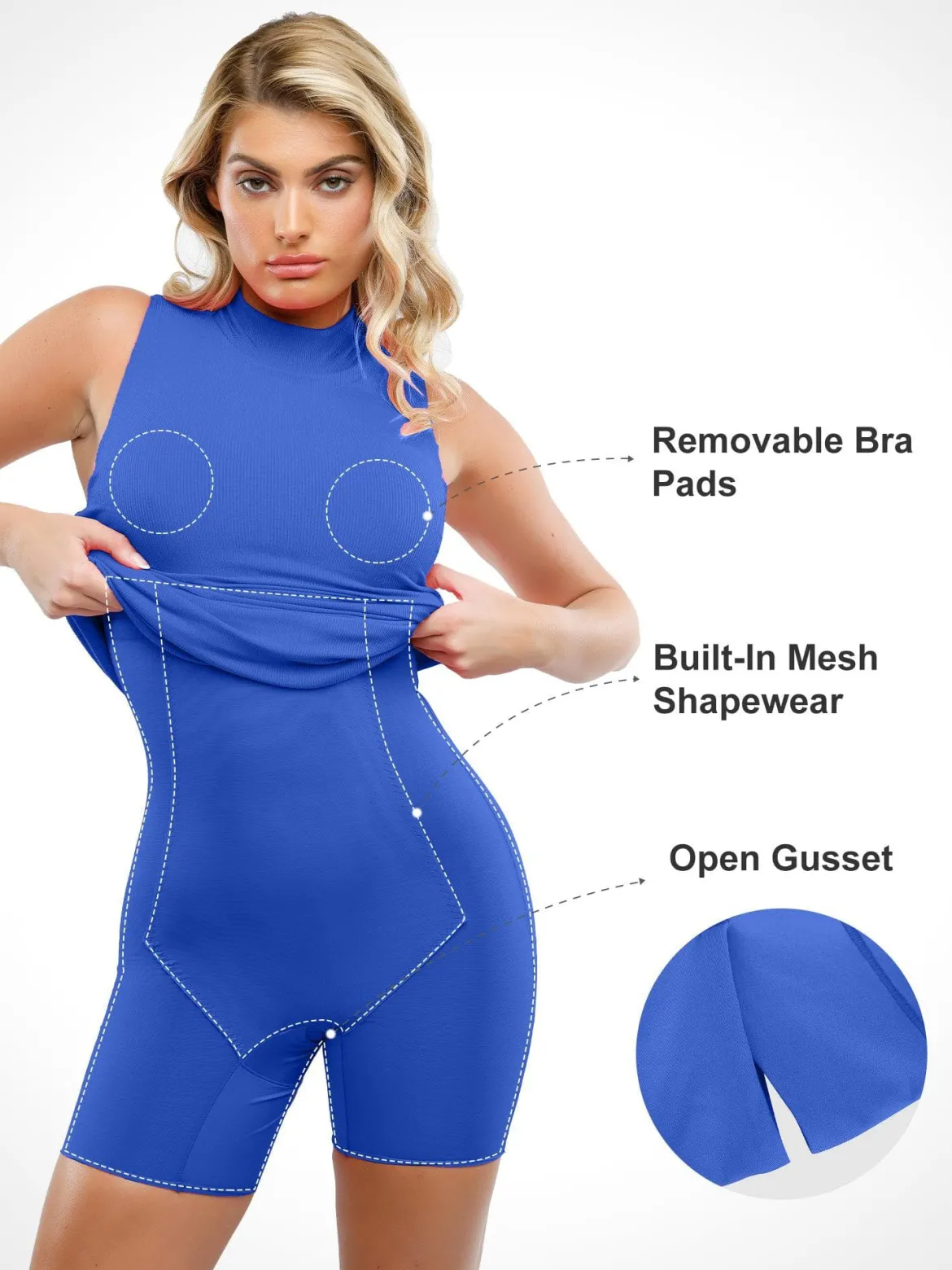 Shapewear Modal Cutaway Mock Neck Slimming Maxi Dress