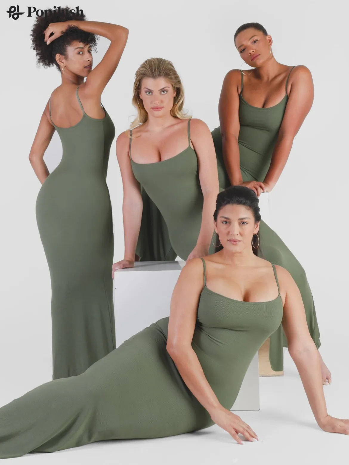 Shapewear Modal Dress Sheer Mesh Cover-Up Set