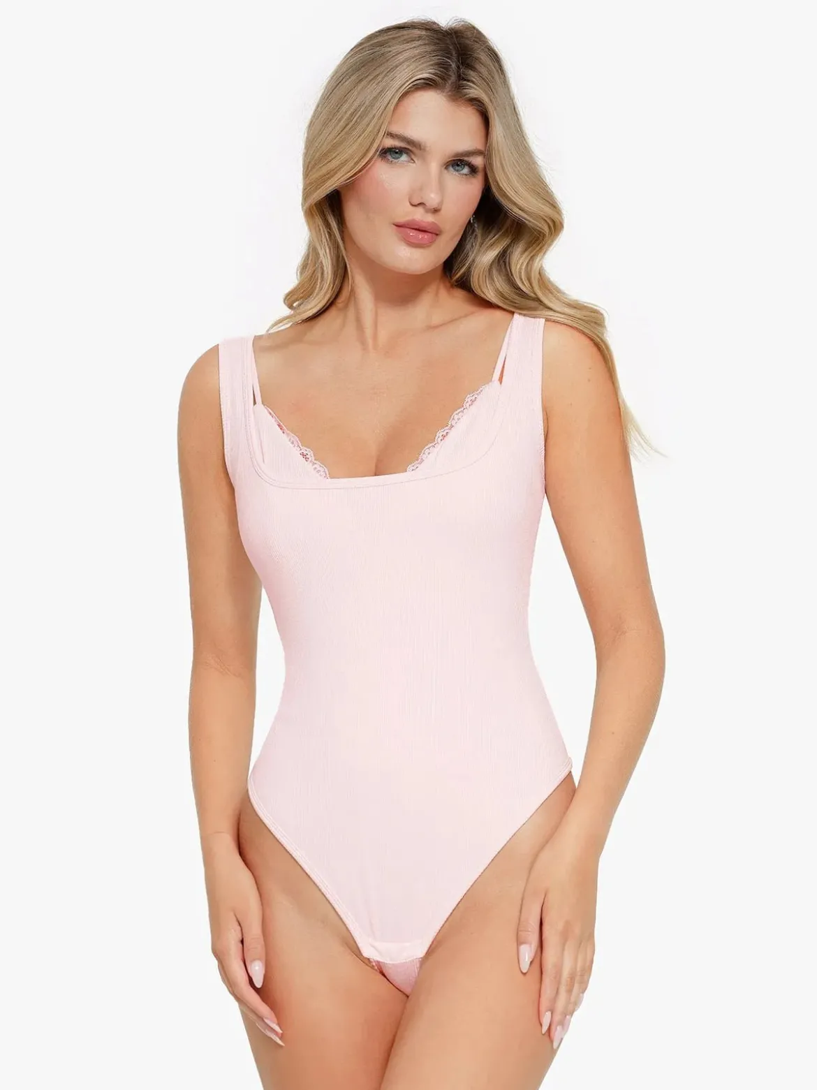 Shapewear Modal Tummy Control Inner Lace Cami Bodysuit