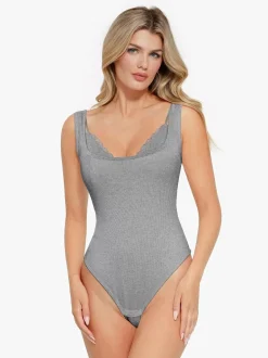 Shapewear Modal Tummy Control Inner Lace Cami Bodysuit