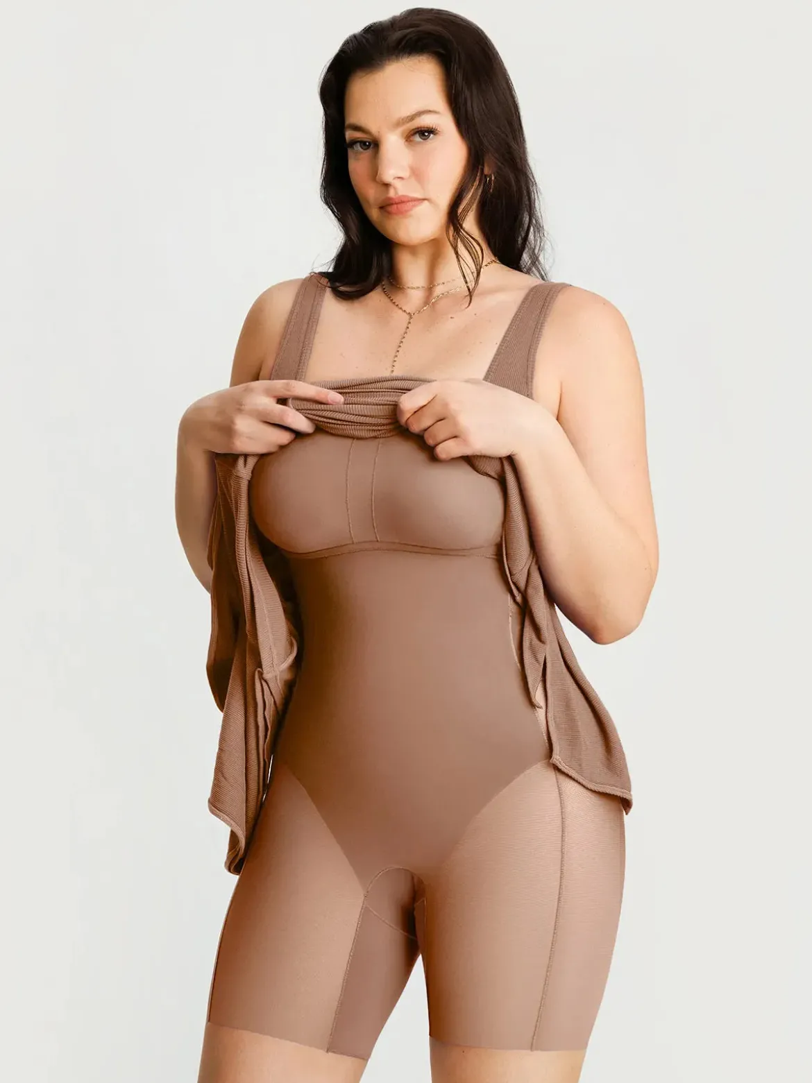 Shapewear Modal Twist Wrap Tummy Control Maxi Dress