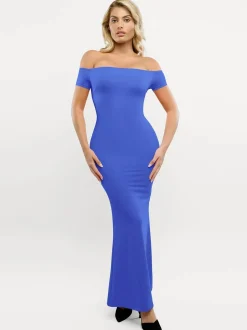 Shapewear Off-Shoulder Tummy Control Smoothing Maxi Dress