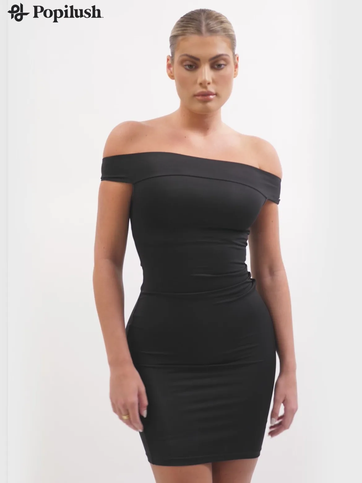 Shapewear Off-the-Shoulder Bodycon Mini Dress