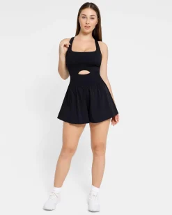 Shapewear Pet Hair Resistant Sculpting Workout Romper