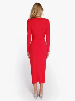Shapewear Rib Modal Built In Sculpting Midi Wrap Skirt