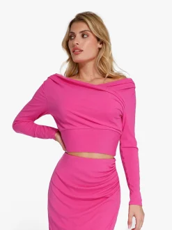 Shapewear Rib Modal Off-the-Shoulder Top Sculpting Skirt Set
