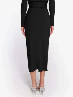 Shapewear Rib Modal Off-the-Shoulder Top Sculpting Skirt Set