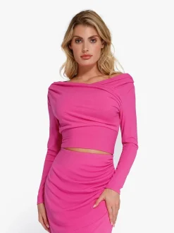Shapewear Rib Modal Off-the-Shoulder Top Sculpting Skirt Set