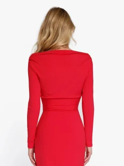 Shapewear Rib Modal Off-the-Shoulder Top Sculpting Skirt Set