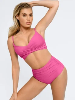 Shapewear Ruched Sculpting Bikini Top and Bottom Set