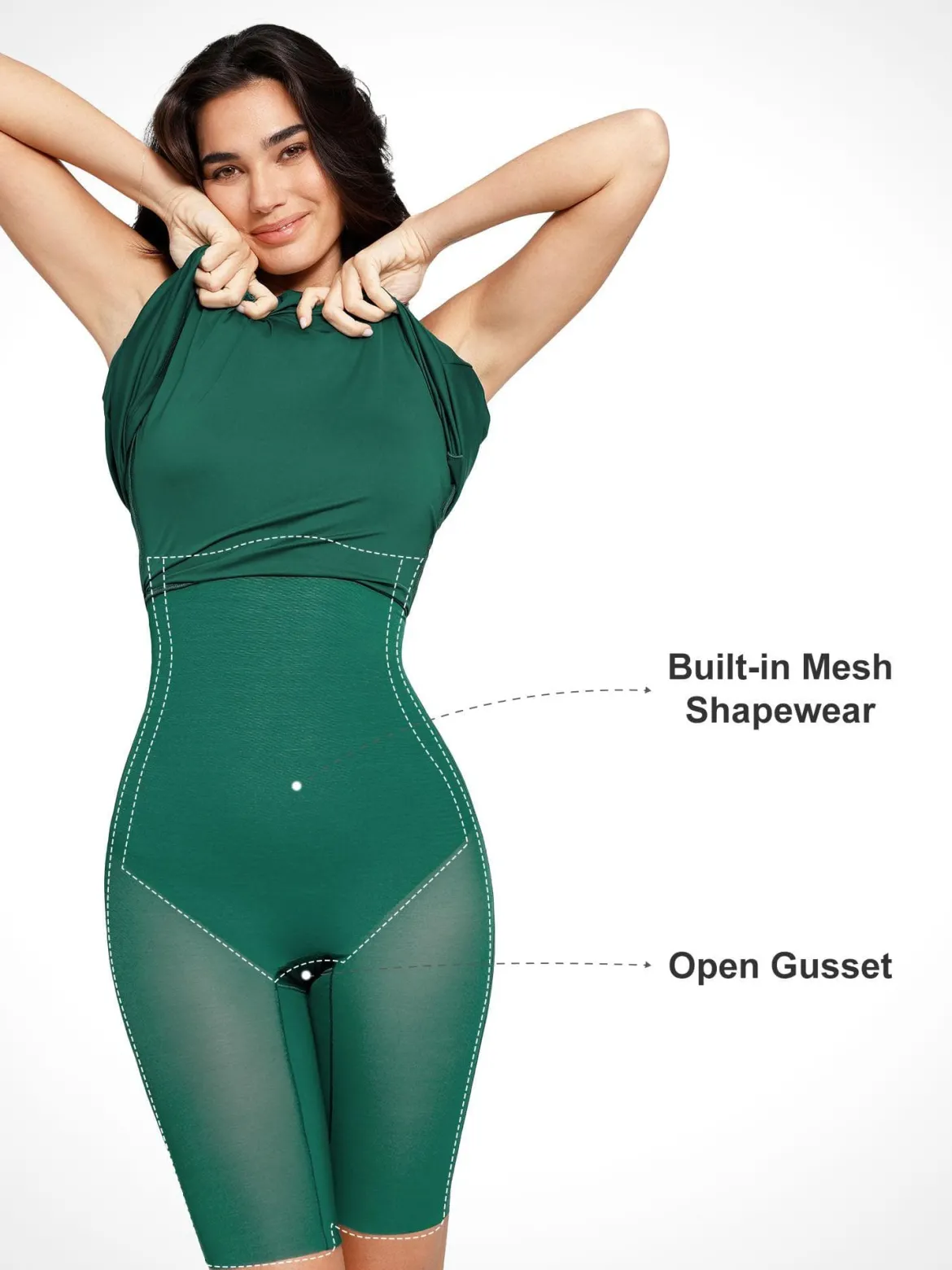 Shapewear Sculpting Backless Halter A-Line Midi Dress