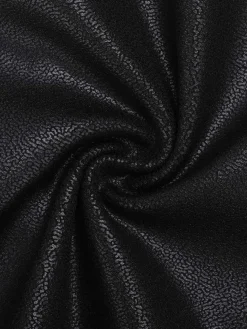 Shapewear Sculpting Faux Leather Zip Front Midi Dress