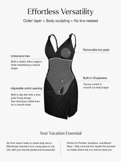 Shapewear Sculpting Side Slit Mini Dress