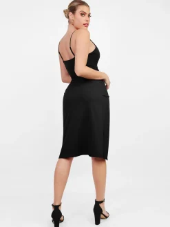 Shapewear Sculpting Wrap Midi Slip Dress