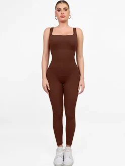 Shapewear Seamless Long Sleeve & Square Neck Sleeveless Jumpsuits
