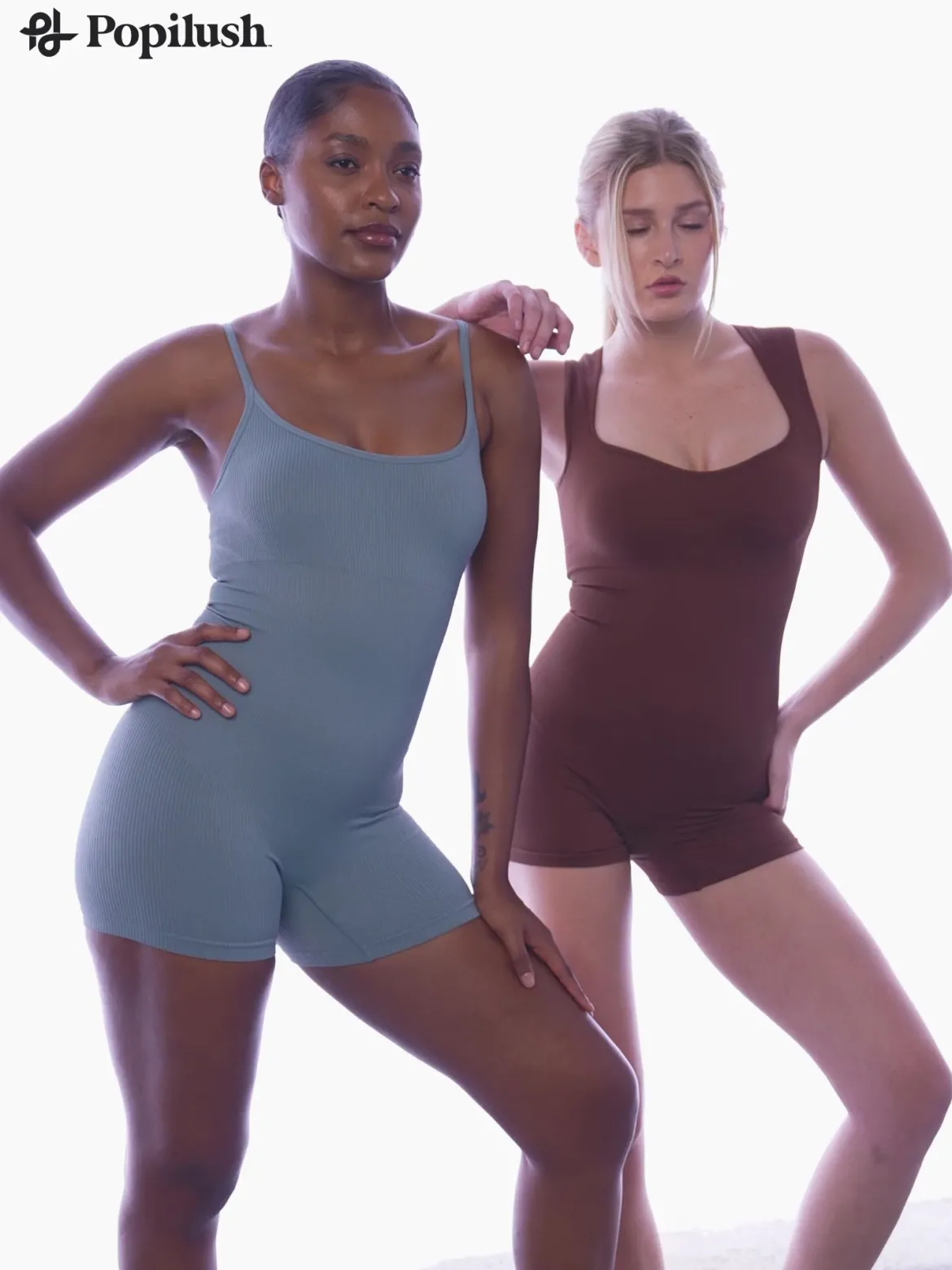 Shapewear Seamless Rib Strappy Romper