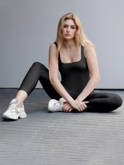 Shapewear Seamless Square Neck Tank Workout Jumpsuit