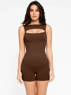 Shapewear Seamless Tummy Control Cut-Out Romper
