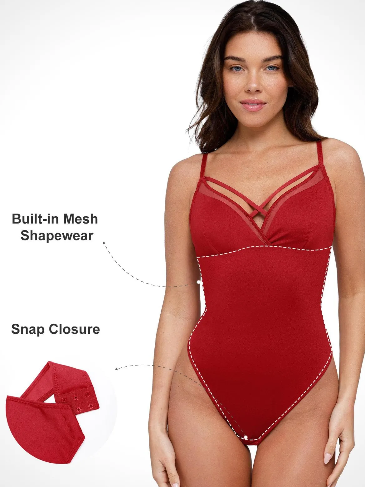 Shapewear Sheer Mesh Sleeveless Tummy Control Bodysuit