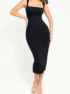 Shapewear Sleeveless Square Neck Slimming Seamless Dress
