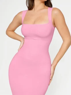 Shapewear Sleeveless Square Neck Slimming Seamless Dress