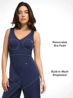 Shapewear Slimming Wide-Leg Jumpsuit