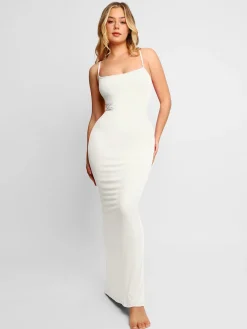 Shapewear Slip Dress Mesh Top Set