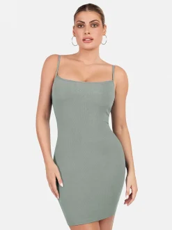 Shapewear Solid Modal Butt Lift Mini Slip Dress