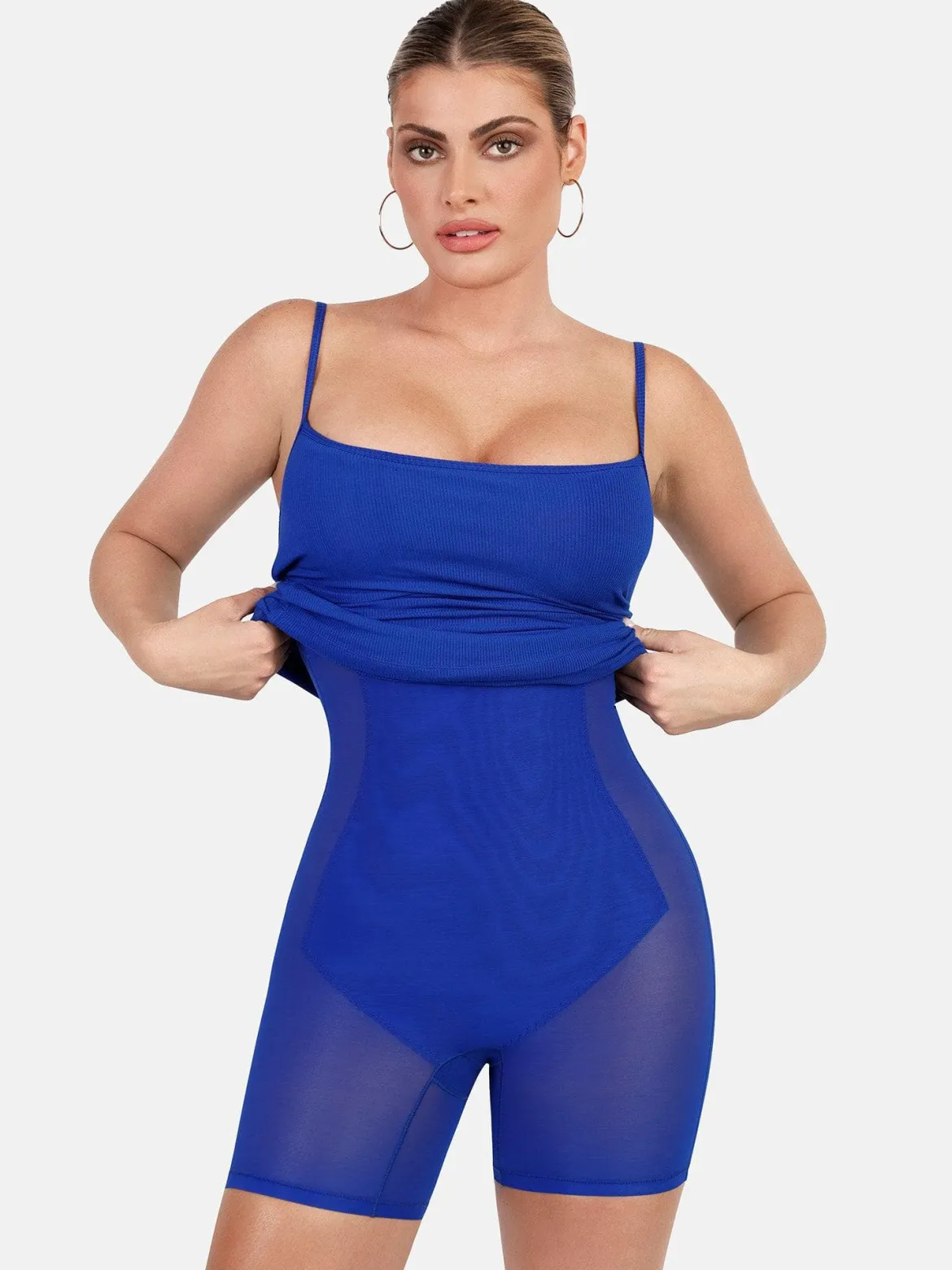 Shapewear Solid Modal Butt Lift Mini Slip Dress