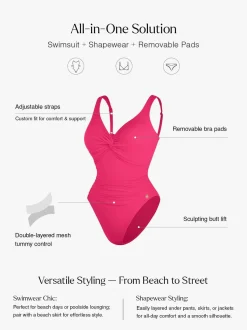 Shapewear Solid Sculpting One-Piece Swimsuit