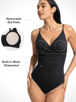 Shapewear Solid Sculpting One-Piece Swimsuit