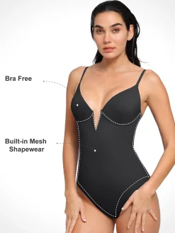 Shapewear Solid Sculpting One-Piece Swimsuit