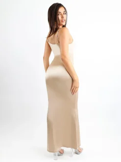 Shapewear Solid Shine Slimming Maxi Dresses or Bodysuit
