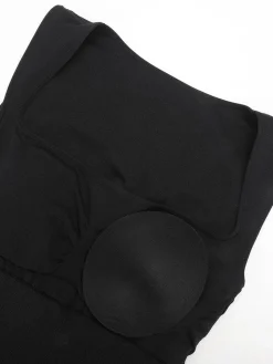 Shapewear Square Neck Sleeveless Slimming Midi Dress