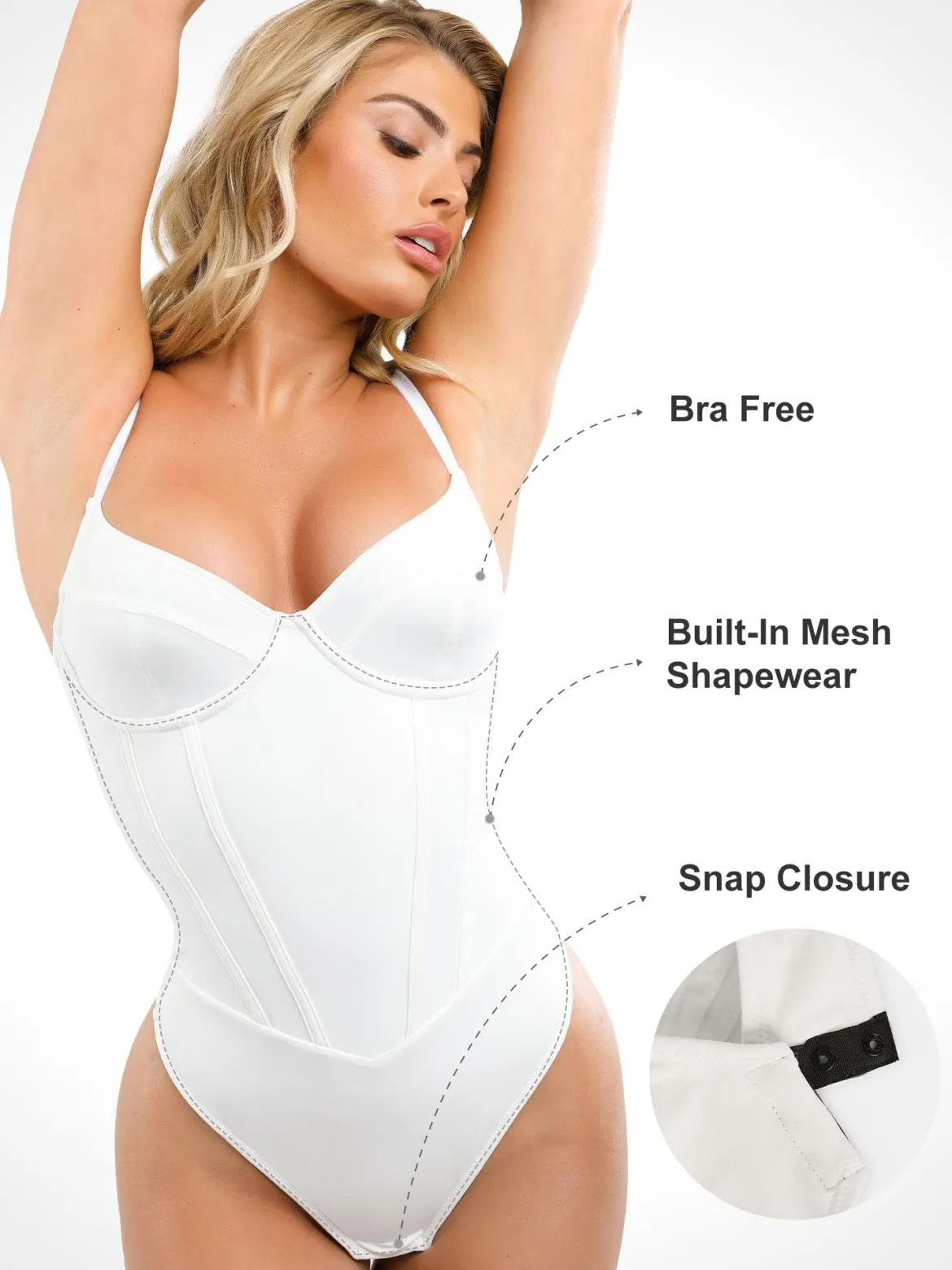 Shapewear Tummy Control Corset Thong Bodysuit
