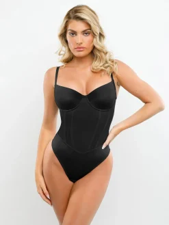 Shapewear Tummy Control Corset Thong Bodysuit