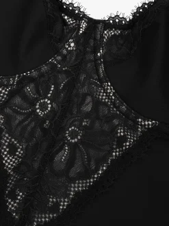 Shapewear Tummy Control Lace Inset Midi Dress