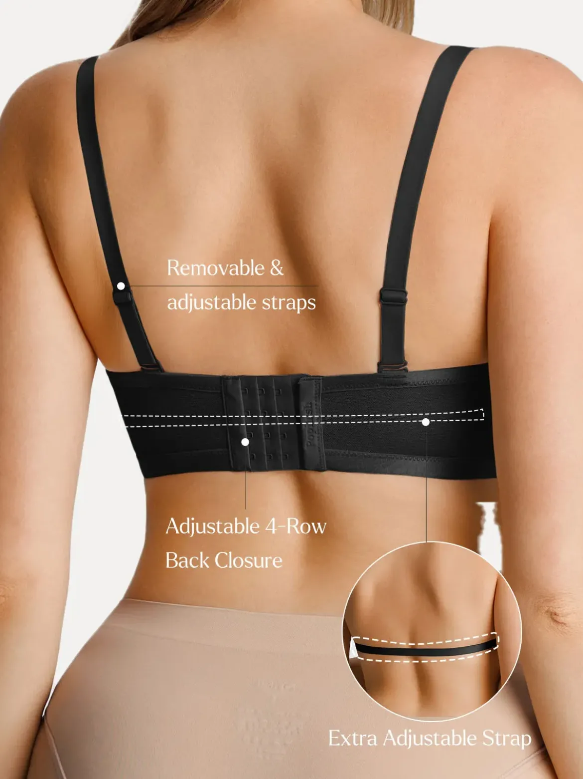 Unlined Sheer Mesh Strapless Minimizer Underwire Bra