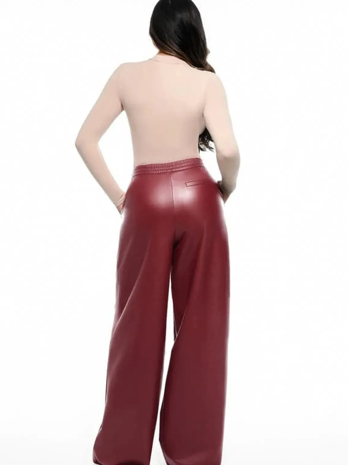 Velvet Wide-Leg Sculpting Trousers