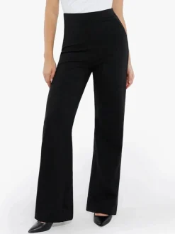 Velvet Wide-Leg Sculpting Trousers
