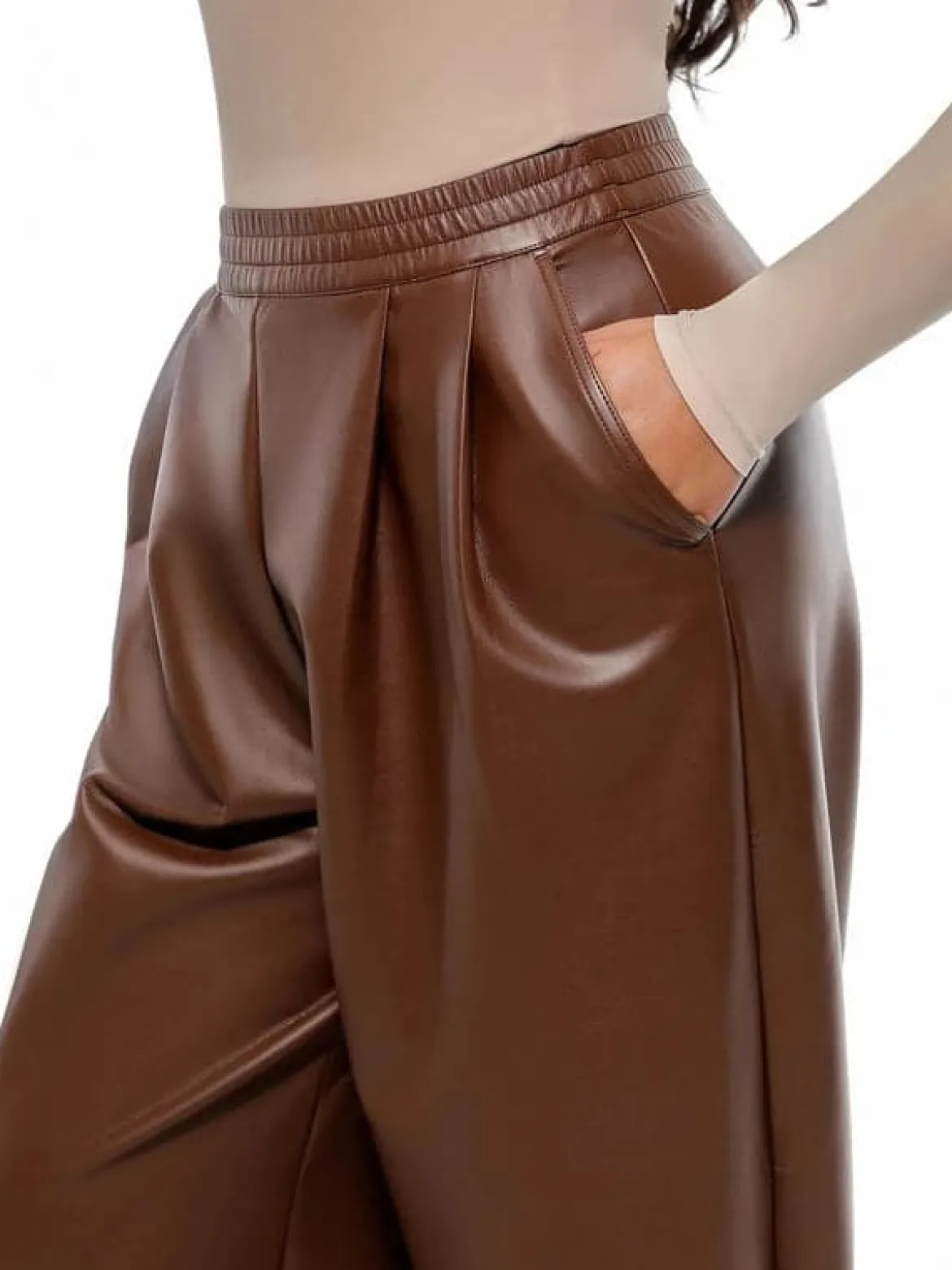 Velvet Wide-Leg Sculpting Trousers