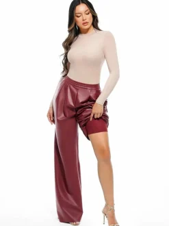 Velvet Wide-Leg Sculpting Trousers