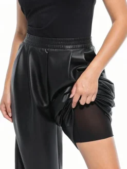 Velvet Wide-Leg Sculpting Trousers
