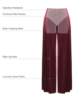 Velvet Wide-Leg Sculpting Trousers