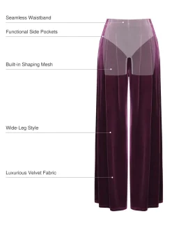 Velvet Wide-Leg Sculpting Trousers