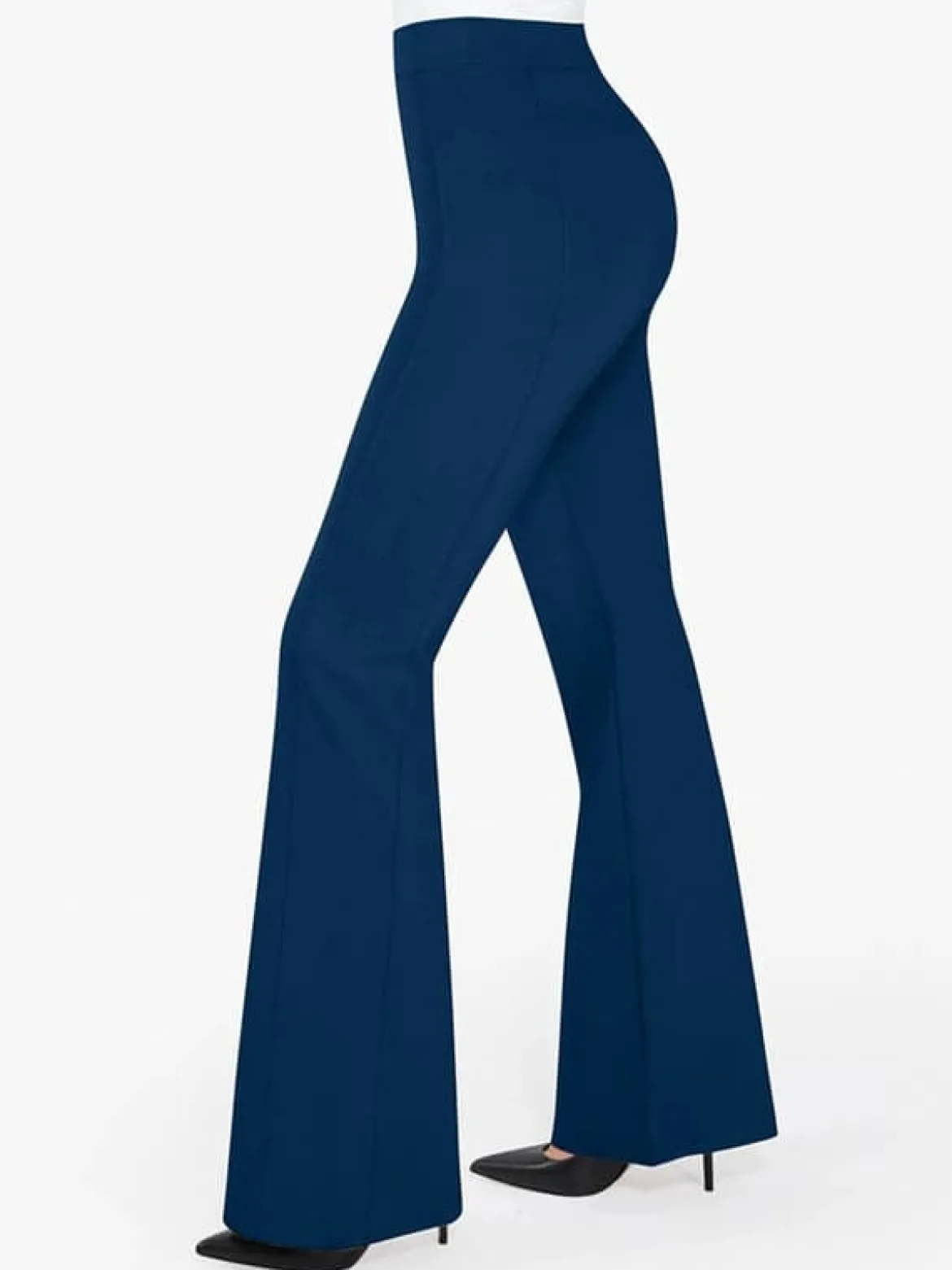 Velvet Wide-Leg Sculpting Trousers